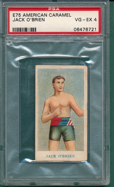 1910 E75 Boxing Jack O'Brien American Caramel Co. PSA 4
