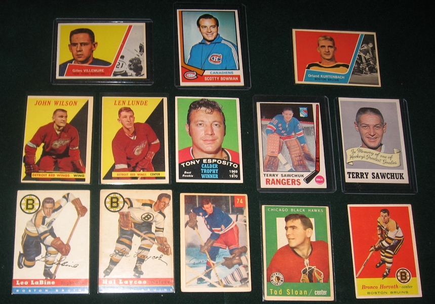 1954-88 Topps/O-Pee-Chee & Parkhurst, Lot of (19) W/ Esposito & Gretzky PSA