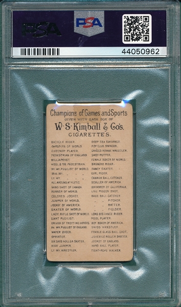 1888 N184 Myers W. S. Kimball & Co. PSA 2