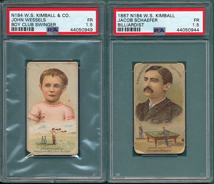 1888 N184 Schaefer & Wessels, Lot of (2), W. S. Kimball & Co. PSA 