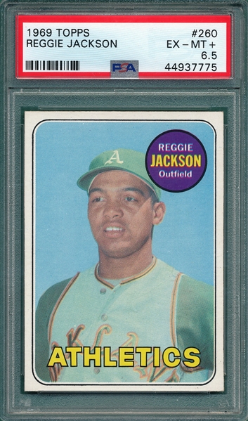 1969 Topps #260 Reggie Jackson PSA 6.5 *Rookie*
