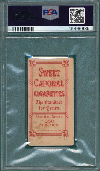 1909-1911 T206 Schmidt, Portrait, Sweet Caporal Cigarettes PSA 3