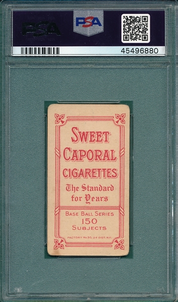 1909-1911 T206 Mullin, Horizontal, Sweet Caporal Cigarettes PSA 2
