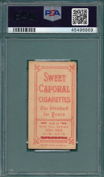 1909-1911 T206 Lake, No Ball, Sweet Caporal Cigarettes PSA 3
