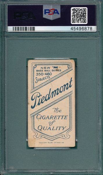 1909-1911 T206 Bell, Follow Through, Piedmont Cigarettes PSA 2