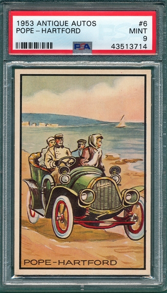 1953 Antique Autos #6 Pope-Hartford PSA 9 *MINT*