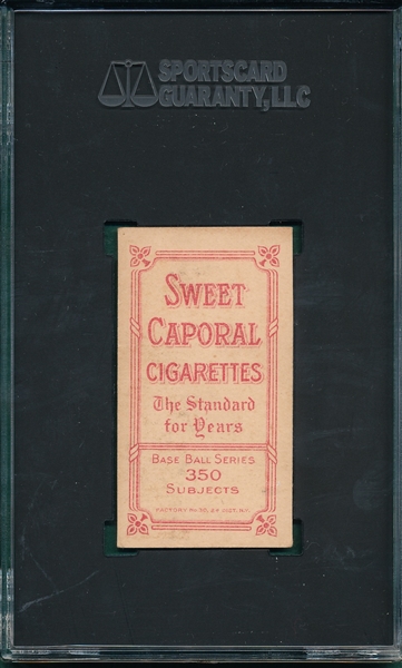 1909-1911 T206 Griffith, Batting, Sweet Caporal Cigarettes SGC Authentic