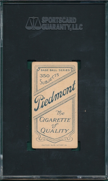1909-1911 T206 Quillen Piedmont Cigarettes SGC 4