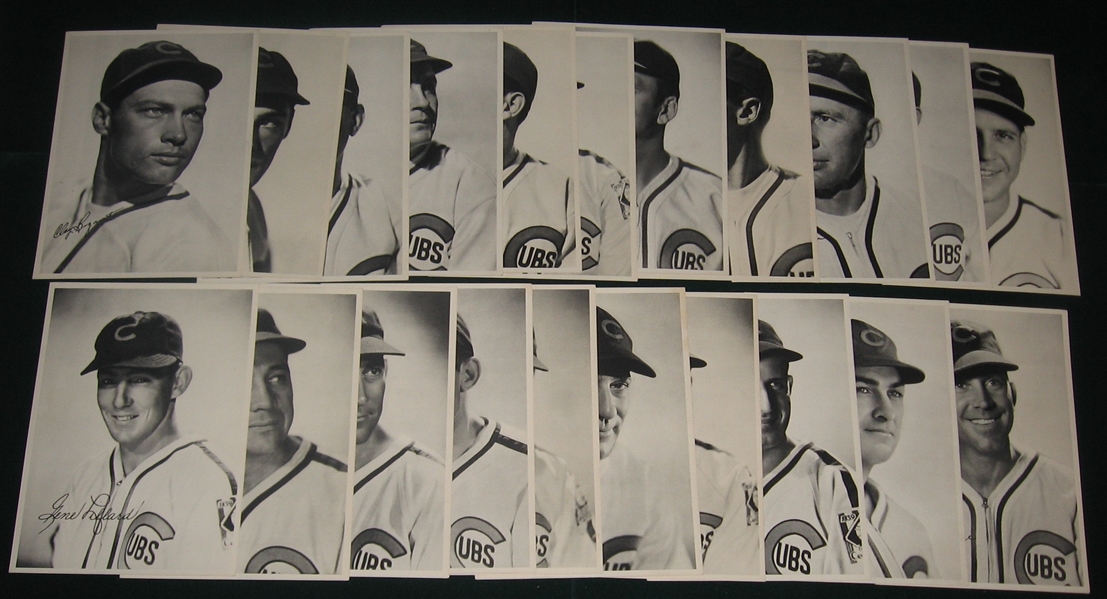 1939 Chicago Cubs Team Picture Pack Near Set (24/25) W/ Dizzy Dean