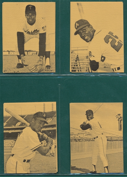 1977 Sertoma Baseball, Ad Backs, Complete Set (24) W/ Aaron, Clemente & Mantle