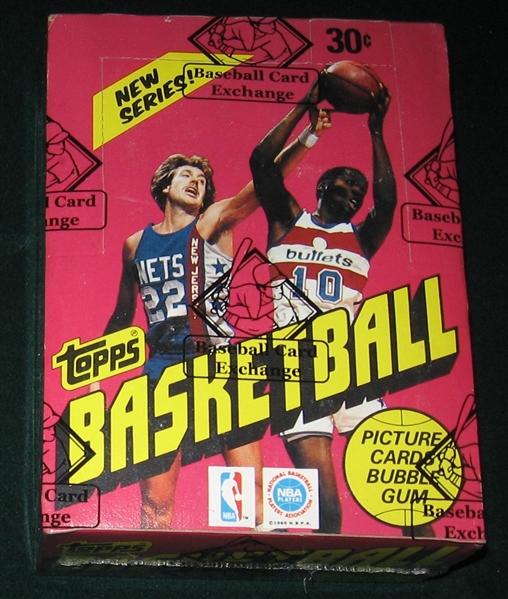 1981-82 Topps Basketball Unopened Wax Box, BBCE
