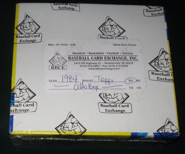 1984 Topps Baseball Unopened Cello Box, BBCE