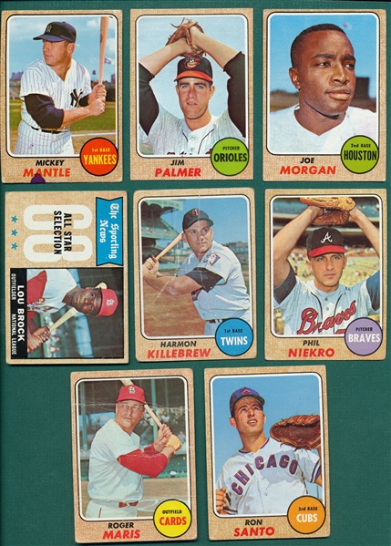 1968 Topps Lot of (78) W/ Mantle