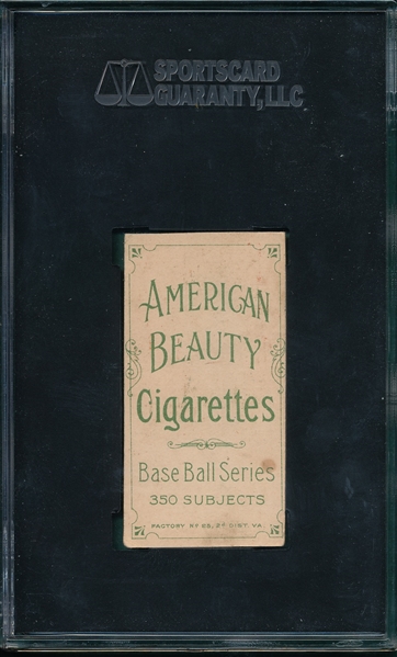 1909-1911 T206 Kruger Cigarettes SGC Authentic