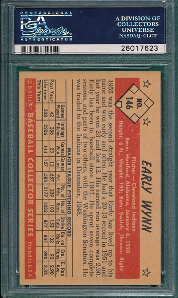 1953 Bowman Color #146 Early Wynn PSA 6