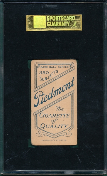 1909-1911 T206 Guiheen Piedmont Cigarettes SGC 40 *Southern Leaguer*