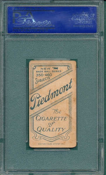 1909-1911 T206 Howell, Hand At Waist, Piedmont Cigarettes PSA 2