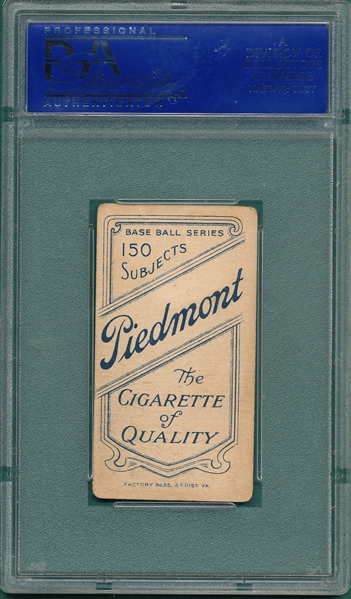 1909-1911 T206 Wallace Piedmont Cigarettes PSA 3 (MK)