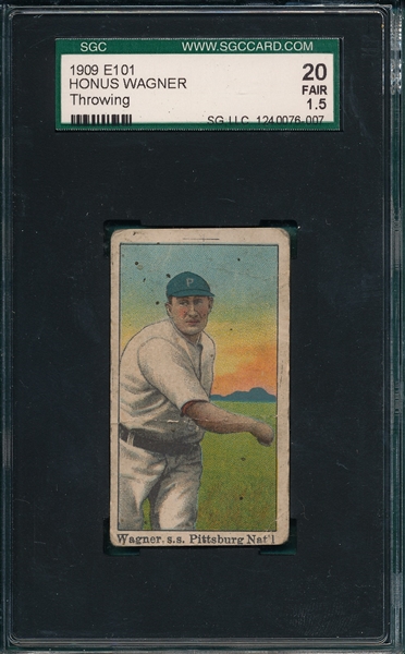 1909 E101 Honus Wagner, Throwing, SGC 20