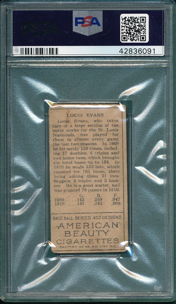 1911 T205 Evans American Beauty Cigarettes PSA 2
