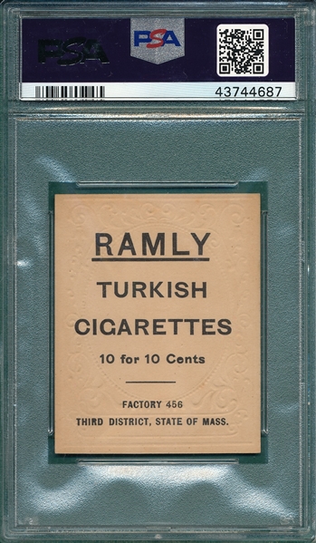 1909 T204 Roy Hartzell Ramly Cigarettes PSA 6