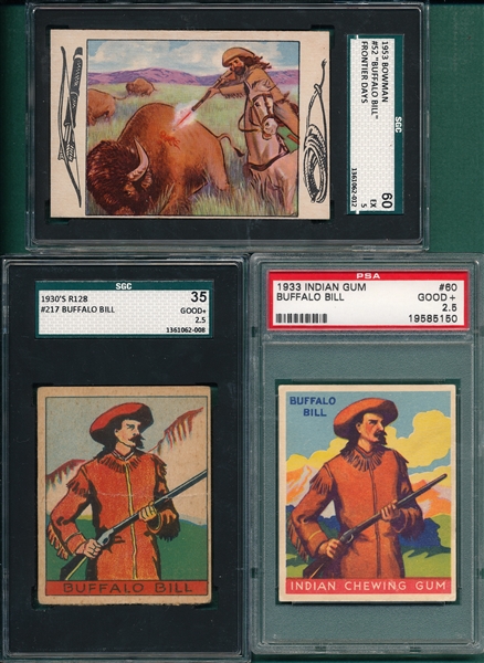 1933-79 Buffalo Bill Lot of (7) SGC & PSA