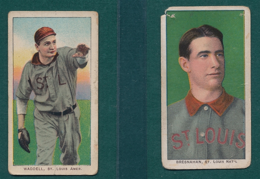 1909-1911 T206 Bresnahan, Portrait, & Waddell, Pitching, Lot of (2)