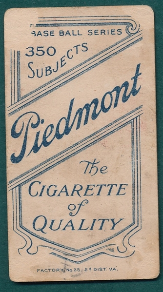 1909-1911 T206 Collins, Eddie, Piedmont Cigarettes