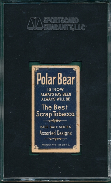 1909-1911 T206 Mullen, Portrait, Polar Bear SGC 45