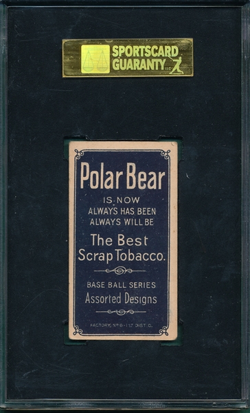 1909-1911 T206 Bradley, Bat, Polar Bear SGC 40