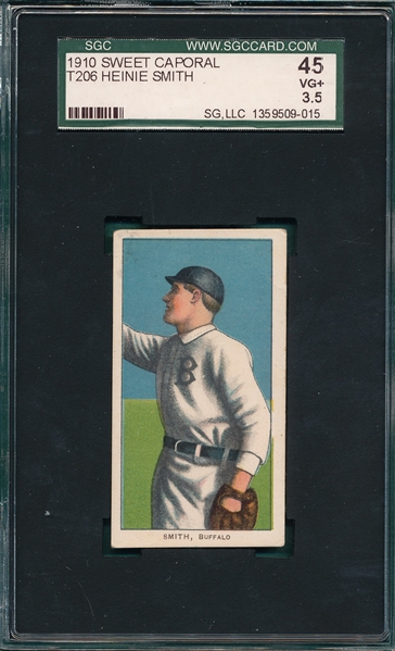 1909-1911 T206 Smith, Heinie, Sweet Caporal Cigarettes SGC 45