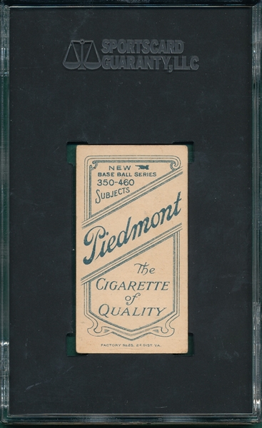 1909-1911 T206 Smith, Happy, Piedmont Cigarettes SGC 40