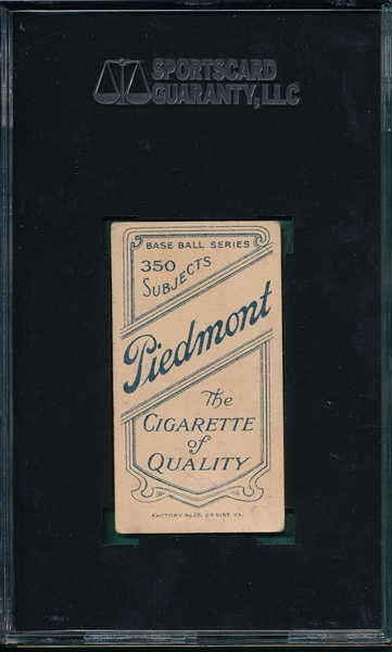 1909-1911 T206 Lennox Piedmont Cigarettes SGC 60