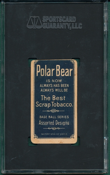 1909-1911 T206 Chase, Blue Portrait, Polar Bear SGC 35