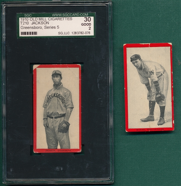 1910 T210-5 Givens & Jackson SGC 30, Lot of (2)
