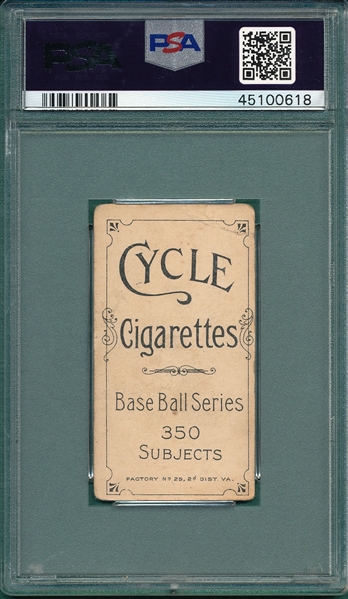 1909-1911 T206 Mitchell, Mike, Cycle Cigarettes, PSA 1.5
