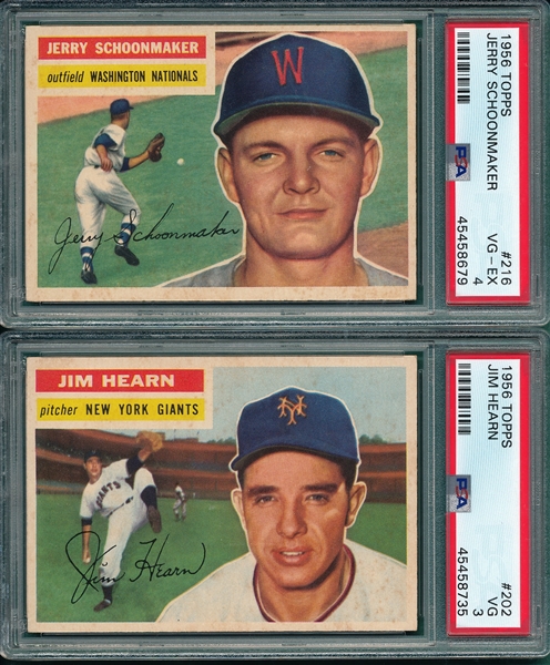 1956 Topps Lot of (12) W/ #212 Temple PSA 7