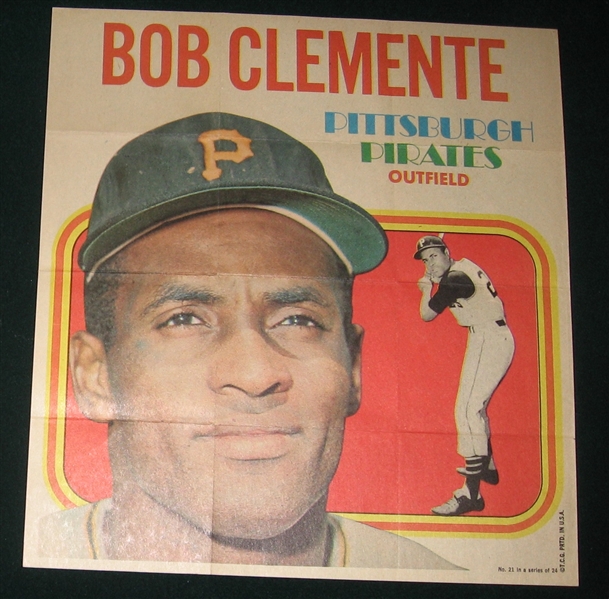 1970 Topps Posters Complete Set (24) Plus Extra Clemente