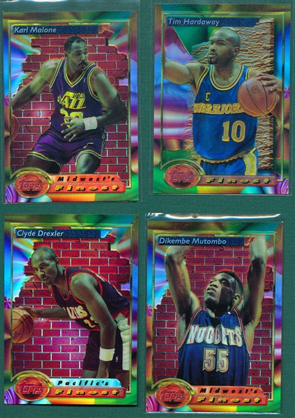 1993 Topps Finest Basketball Refractors Lot of (129) W/ Karl Malone