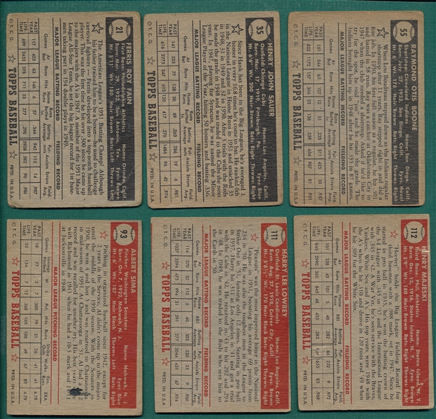 1952 Topps Lot of (14) W/ #129 Mize