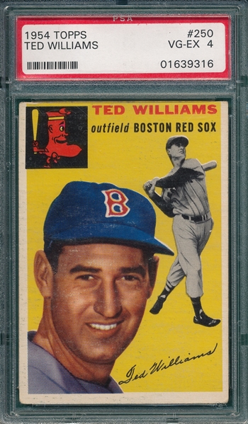 1954 Topps #250 Ted Williams PSA 4