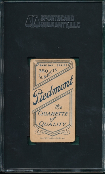 1909-1911 T206 Murray, Batting, Piedmont Cigarettes SGC 2.5 