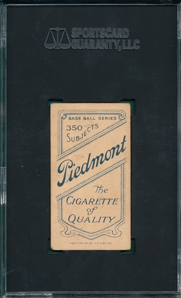 1909-1911 T206 Phillippe Piedmont Cigarettes SGC 1.5 *Presents Better*