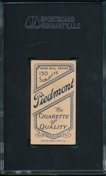 1909-1911 T206 Delehanty, Jim, Piedmont Cigarettes SGC 1.5 *Presents Better*