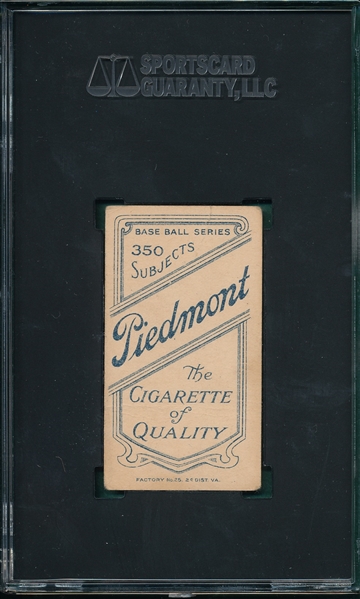 1909-1911 T206 Hart, Jimmy, Piedmont Cigarettes SGC 2.5 *Southern League*