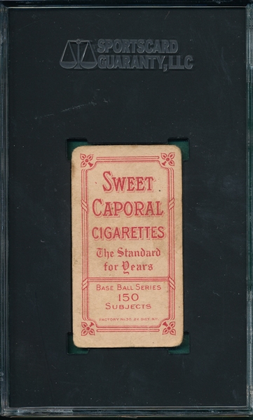 1909-1911 T206 Cicotte Sweet Caporal Cigarettes SGC 1