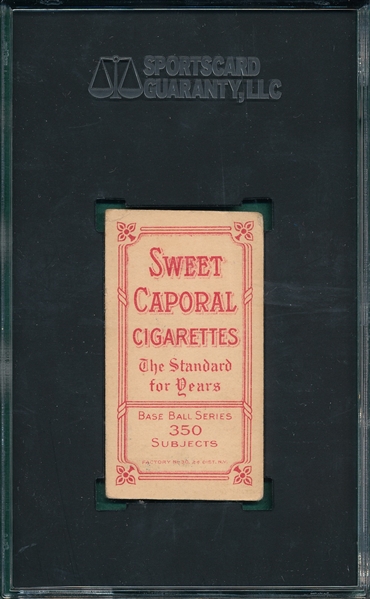 1909-1911 T206 Jennings, Two Hands, Sweet Caporal Cigarettes SGC 2.5