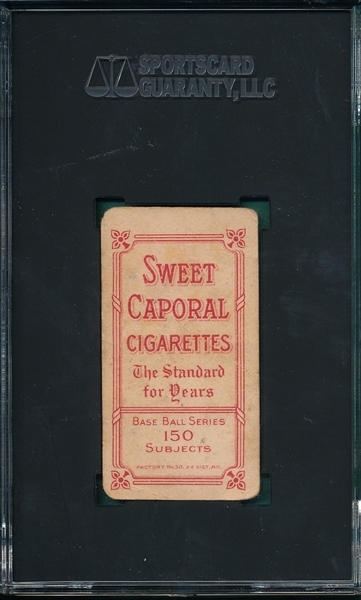 1909-1911 T206 Brown, Portrait, Sweet Caporal Cigarettes SGC 1