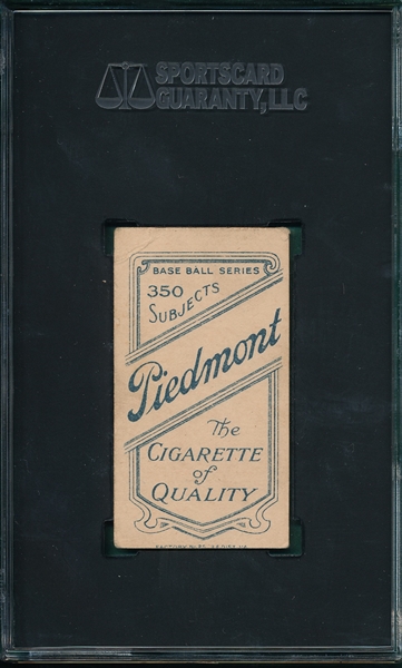 1909-1911 T206 Clarke, Batting, Piedmont Cigarettes SGC 1.5