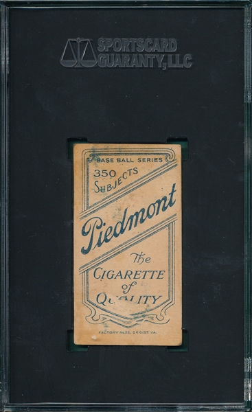 1909-1911 T206 Speaker Piedmont Cigarettes SGC Authentic